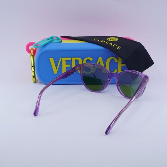 Versace Kids VK4427U 53734V Cat Eye Sunglasses - Lilac Glitter/Grey Mirror - Picture 9 of 9